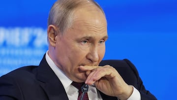Russian President Vladimir Putin attends a plenary session of the St. Petersburg International Economic Forum (SPIEF) in Saint Petersburg, Russia June 7, 2024. REUTERS/Anton Vaganov/Pool