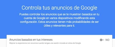 Cómo conseguir que Google deje de espiarnos con fines publicitarios