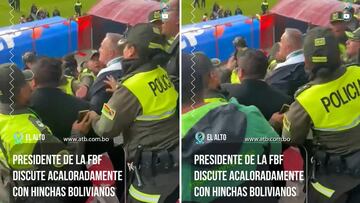 El presidente de la federación boliviana se lía a golpes con aficionados de Bolivia