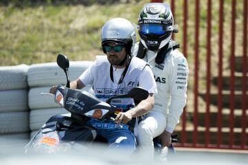 Bottas tuvo que retirarse de la carrera. 