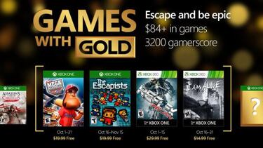 Estos son los juegos de Games With Gold para octubre