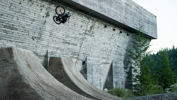 Brandon Semenuk performs at an abandoned mine site during the filming of a RAW 100 video for Red Bull Canada on July 8, 2020 in Vancouver, BC, Canada // Ian Collins/Red Bull Content Pool // SI202010080500 // Usage for editorial use only //