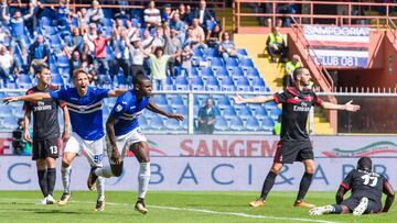 Duv&aacute;n Zapata ahora juega en la Sampdoria.