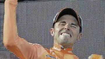EL HOMBRE BALA. Samuel Sánchez se exhibió en la última crono de la Vuelta y sumó su tercera victoria de etapa en la carrera.