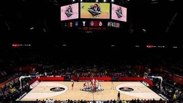 VITORIA-GASTEIZ, SPAIN - MAY 17: Tip Off during 2019 Turkish Airlines EuroLeague Final Four Semifinal B game between Semifinal B CSKA Moscow v Real Madrid at Fernando Buesa Arena on May 17, 2019 in Vitoria-Gasteiz, Spain. (Photo by David Grau/EB via Getty Images)
panoramica vista general
PUBLICADA 18/05/19 NA MA31 4COL
PUBLICADA 21/05/19 NA MA34 3COL