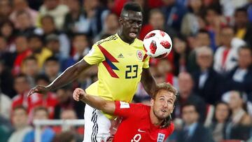 Dávinson Sánchez, defensor central de la Selección Colombia, debutó en una Copa del Mundo en el Mundial de Rusia 2018, con una buena actuación.