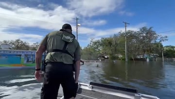 Niño es rescatado tras el devastador paso de Milton en Florida