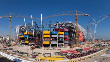 80% of seating at Ras Abu Aboud stadium now complete