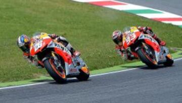 Pedrosa y M&aacute;rquez, juntos en Mugello.