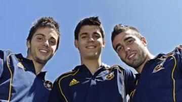 <b>AL RESCATE. </b>Sarabia, Morata y Carvajal estarán hoy en El Collao.