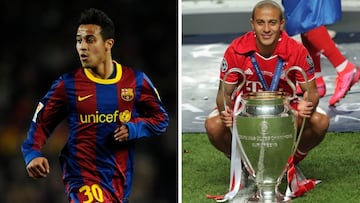 Thiago Alc¨¢ntara une su nombre a otros jugadores hist¨®ricos con dos Champions o m¨¢s en dos clubes distintos. El centrocampista espa?ol gan¨® la m¨¢xima competici¨®n continental con el Barcelona (2011) y con el Bayern (2020).
