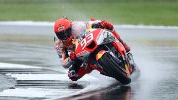 Motorcycling - MotoGP - British Grand Prix - Silverstone Circuit, Silverstone, Britain - August 5, 2023 Repsol Honda Team's Marc Marquez during qualifying Action Images via Reuters/Andrew Boyers