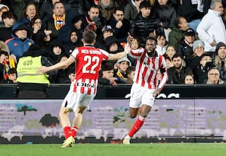 Valencia 1-2 Athletic Club: resumen, goles y resultado