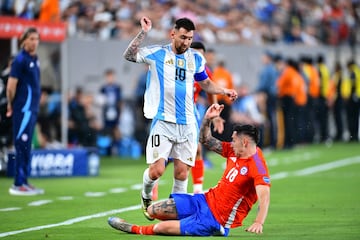 Messi suffered an injury in Argentina's most recent game, against Chile.