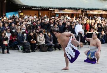Ritual de Año Nuevo en el santuario Meiji