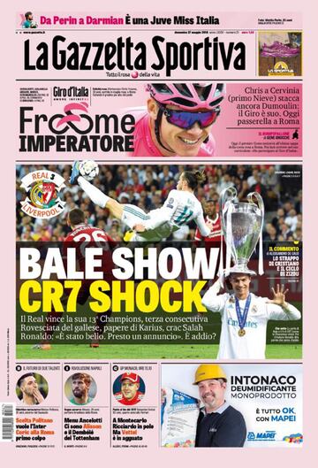 Las portadas de la prensa tras la final de Champions