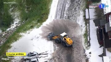 El estado de la carretera por el que se suspendió la etapa