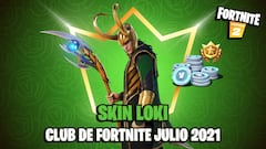 Así es el skin Loki del Club de Fortnite de julio 2021