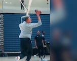 WATCH: Jokic makes impressive grab as Nuggets run football routes