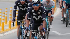 AMDEP6476. PAIPA (COLOMBIA), 06/02/2024.- El colombiano Nairo Quintana de Movistar team compite en la primera etapa del Tour Colombia 2024 hoy, entre Paipa y Duitama (Colombia). EFE Carlos Ortega
