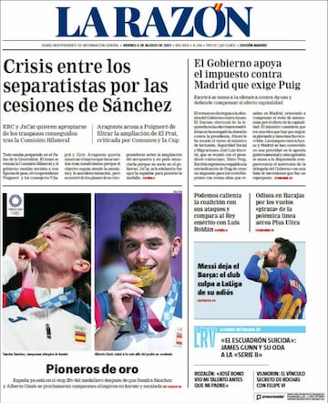 La salida de Messi, en las portadas de los periódicos de medio mundo