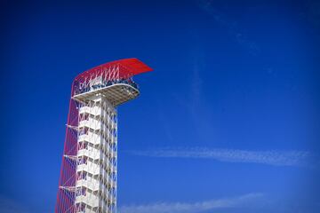 La torre de observación del circuito de Las Americas en Austin.