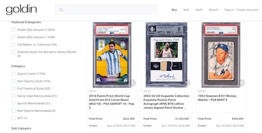 Subastado un cromo exclusivo de Messi por 522.000 dólares