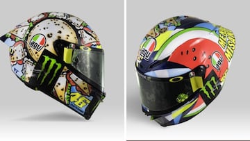 Rossi estrena casco especial para el GP de San Marino.
