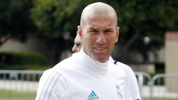 Zinedine Zidane, en Los &Aacute;ngeles (California, Estados Unidos), durante la pretemporada del Real Madrid de 2017.
 