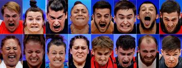 Las caras del esfuerzo en el Europeo de halterofilia
