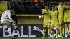 Cristiano metió su última falta en Liga en El Madrigal