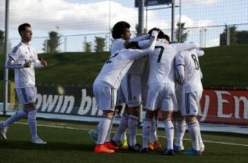 Odegaard marcó su primer tanto oficial con el Real Madrid Castilla ante el Barakaldo.