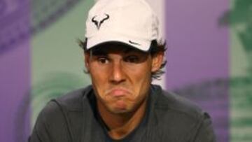 Rafa Nadal, durante un rueda de prensa.