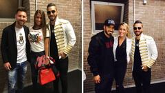 Imágenes de Maluma con Lionel Messi y Antonella Roccuzzo y con Luis Suárez y Sofi Balbi.