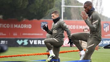 Torreira y Kondogbia en un entrenamiento.