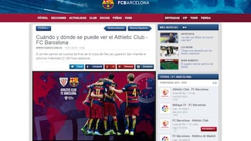El Barça volvió a anunciar el partido en "hora catalana"