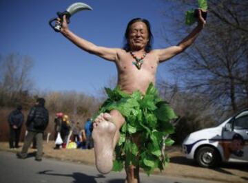 La Half-Naked Marathon es una iniciativa para reivindicar una mayor concienciación con el medio ambiente en Beijing.