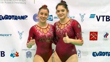 Las mexicanas Dafne Navarro y Melissa Flores han puesto en alto la bandera nacional y se colgaron el bronce en el Campeonato Mundial de Gimnasia de Trampolín en Rusia.