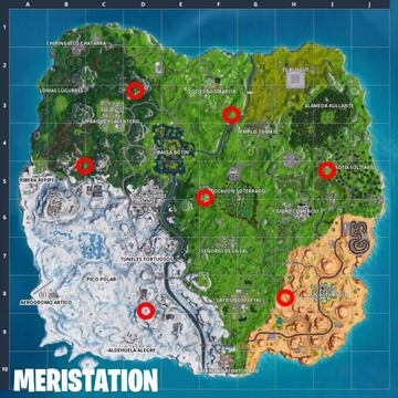 Ubicaciones de los puestos de avanzada de Fortnite Battle Royale