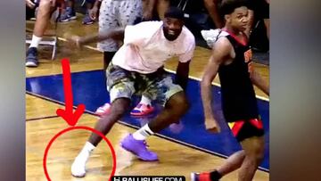 Le llaman de todo en redes: el esperp¨¦ntico show de LeBron en un partido de su hijo
