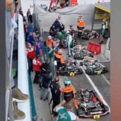 La venganza del karting no quedó sólo en la pista: vean la que lió en boxes