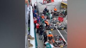 La venganza del karting no quedó en la pista: Lío en boxes