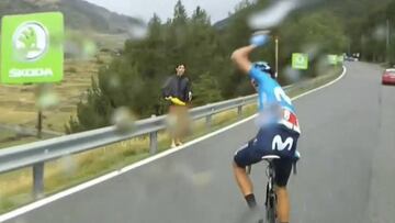 Marc Soler se enfada por tener que esperar a Nairo Quintana