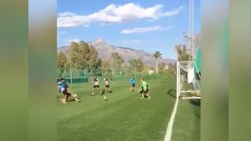 Mohamed Salah demuestra su calidad en entrenamiento