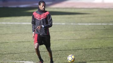 Abdoulaye, del Rayo Vallecano, durante un entrenamiento.