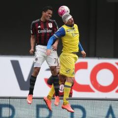 Bacca, en blanco ante Chievo y un mes sin marcar en Italia