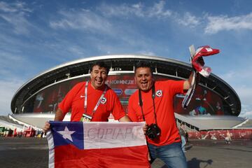 Belleza y color: las imágenes de los hinchas en Kazán