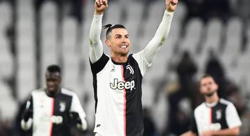 Cristiano celebra un gol con la Juve.