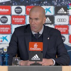 Zidane: "La segunda mitad fue casi perfecta, demuestra la personalidad de nuestro equipo"