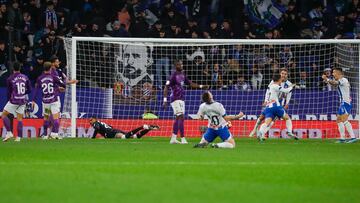 Jofre marca en el Espanyol-Valladolid de Copa.